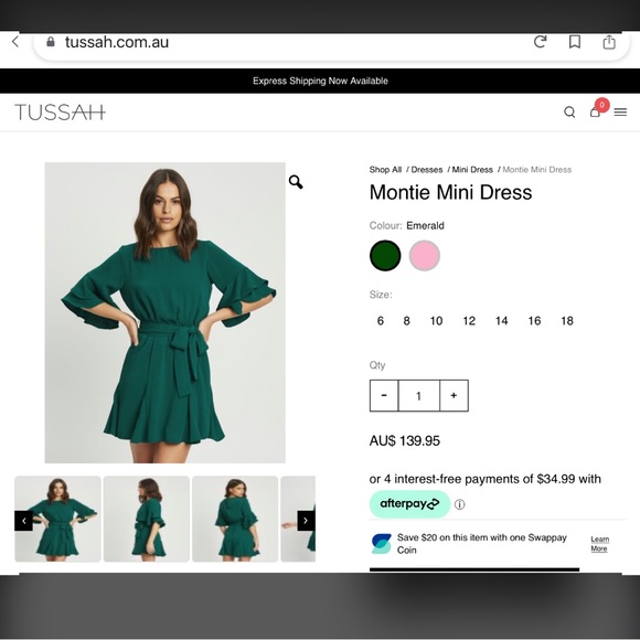 TUSSAH Montie Mini Dress ‘Lilac’ AU 18 $70 💜 - Picture 3 of 11